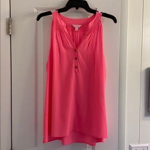 Lilly Pulitzer pink silk blouse